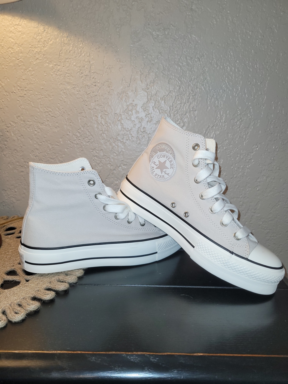 Converse Womans Chuck Taylor All Star Lift Platform High Tennis Shoe - Sand